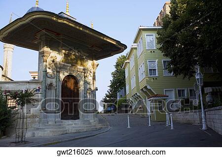 Low angle view of the entrance of a mosque, Istanbul, Turkey View Large Photo Image Stock Photography - Low angle view of the entrance of a mosque, Istanbul, Turkey. Fotosearch