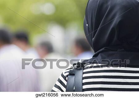 Rear view of a woman, Istanbul, Turkey View Large Photo Image Stock Photograph - Rear view of a woman, Istanbul, Turkey. Fotosearch