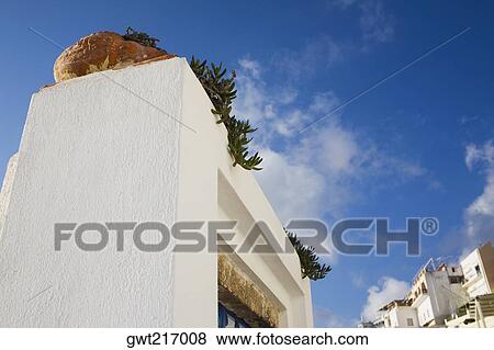 Stock Photo - Low angle view of a building, Greece. Fotosearch