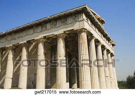 Stock Photography - Low angle view of a temple, Parthenon, Acropolis, Athens, Greece. Fotosearch