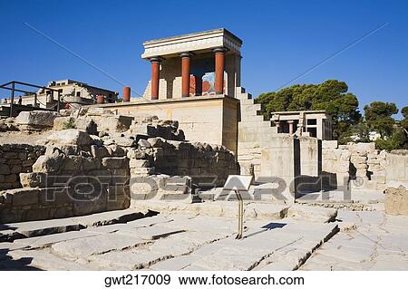 Old ruins of a palace, Knossos, Crete, Greece View Large Photo Image Stock Photo - Old ruins of a palace, Knossos, Crete, Greece. Fotosearch