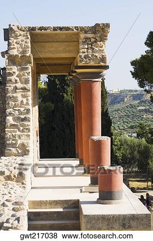 Old ruins of a palace, Knossos, Crete, Greece View Large Photo Image Stock Photo - Old ruins of a palace, Knossos, Crete, Greece. Fotosearch
