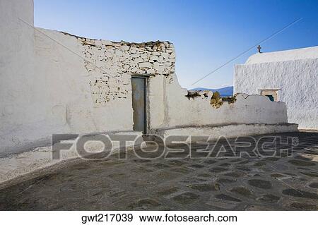 Terrace of a church, Greece View Large Photo Image Stock Photo - Terrace of a church, Greece. Fotosearch