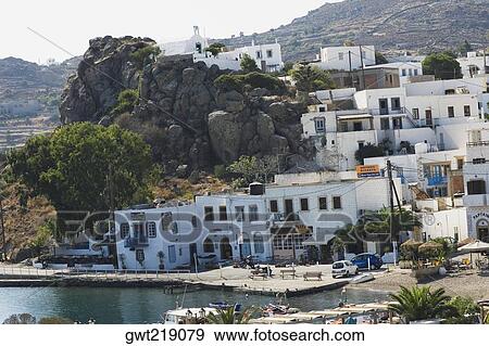 Buildings at the waterfront, Skala, Patmos, Dodecanese Islands, Greece View Large Photo Image Stock Photo - Buildings at the waterfront, Skala, Patmos, Dodecanese Islands, Greece. Fotosearch