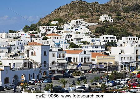 Buildings in a city, Patmos, Dodecanese Islands, Greece View Large Photo Image Stock Photograph - Buildings in a city, Patmos, Dodecanese Islands, Greece. Fotosearch