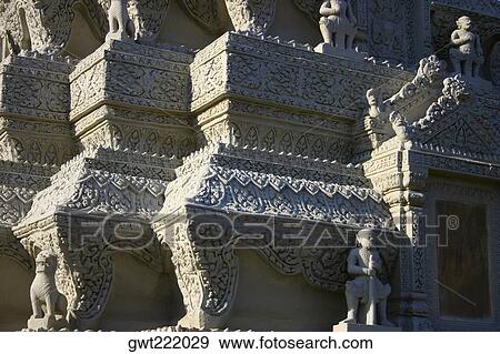 Carving on the wall of a palace, Royal Palace, Phnom Penh, Cambodia View Large Photo Image Stock Photo - Carving on the wall of a palace, Royal Palace, Phnom Penh, Cambodia. Fotosearch