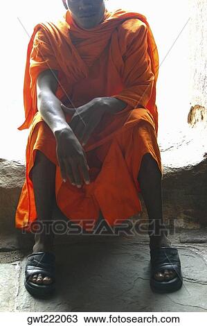 Close-up of a monk in a temple, Angkor Wat, Siem Reap, Cambodia View Large Photo Image Stock Image - Close-up of a monk in a temple, Angkor Wat, Siem Reap, Cambodia. Fotosearch