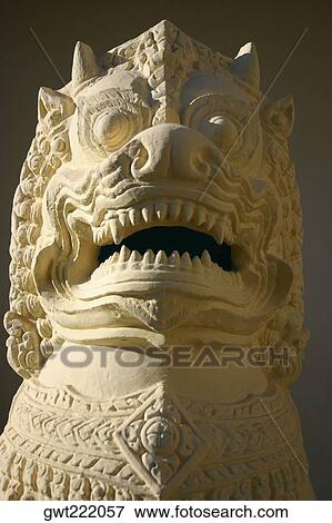Stock Photo - Close-up of a statue, Royal Palace, Phnom Penh, Cambodia. Fotosearch