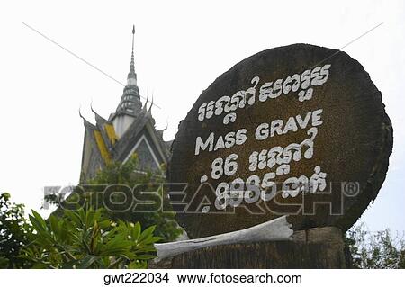 Close-up of an information board in a graveyard, The Killing Fields, Choeung Ek, Phnom Penh, Cambodia View Large Photo Image Picture - Close-up of an information board in a graveyard, The Killing Fields, Choeung Ek, Phnom Penh, Cambodia. Fotosearch