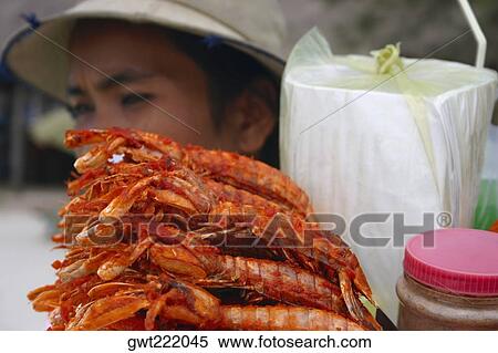 Close-up of prawns at a market stall, Siem Reap, Cambodia View Large Photo Image Stock Photography - Close-up of prawns at a market stall, Siem Reap, Cambodia. Fotosearch