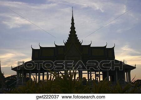 Low angle view of a palace, Royal Palace, Phnom Penh, Cambodia View Large Photo Image Stock Photo - Low angle view of a palace, Royal Palace, Phnom Penh, Cambodia. Fotosearch