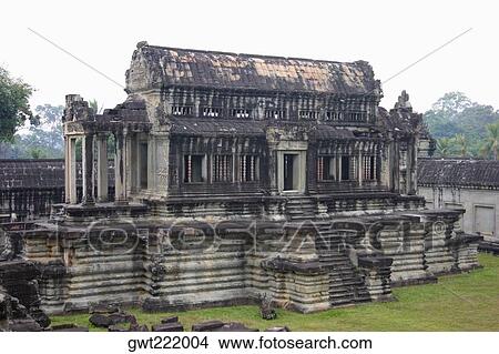 Old ruins of a temple, Angkor Wat, Siem Reap, Cambodia View Large Photo Image Picture - Old ruins of a temple, Angkor Wat, Siem Reap, Cambodia. Fotosearch