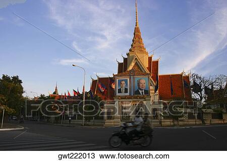Palace at the roadside, Royal Palace, Phnom Penh, Cambodia View Large Photo Image Stock Image - Palace at the roadside, Royal Palace, Phnom Penh, Cambodia. Fotosearch
