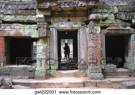 Silhouette of a person in a temple, Angkor Wat, Siem Reap, Cambodia View Large Photo Image Stock Image - Silhouette of a person in a temple, Angkor Wat, Siem Reap, Cambodia. Fotosearch