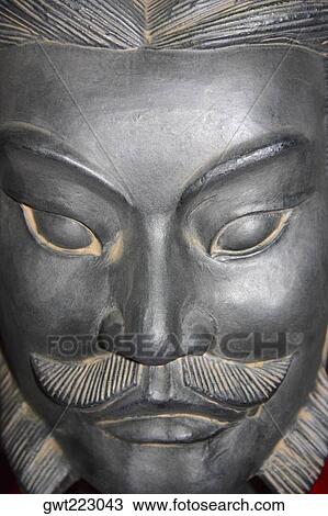 Stock Image - Close-up of a statue, Xi'an, Shaanxi Province, China. Fotosearch