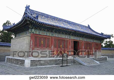 Stock Photo - Facade of a house, China. Fotosearch