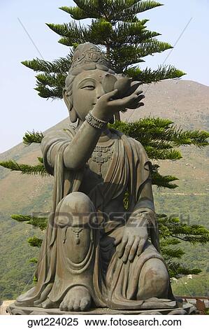 Close-up of a statue, Tian Tan Buddha, Po Lin Monastery, Ngong Ping, Lantau, Hong Kong, China View Large Photo Image Stock Photography - Close-up of a statue, Tian Tan Buddha, Po Lin Monastery, Ngong Ping, Lantau, Hong Kong, China. Fotosearch