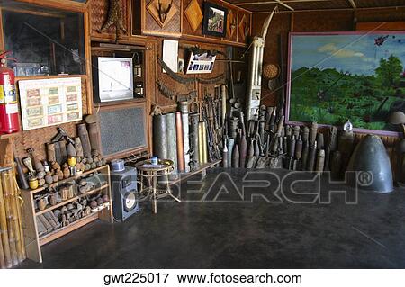 Antique objects displayed in a room, Phonsavan, Laos View Large Photo Image Stock Photo - Antique objects displayed in a room, Phonsavan, Laos. Fotosearch