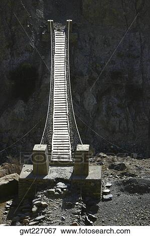 High angle view of a footbridge, Tadapani, Annapurna Range, Himalayas, Nepal View Large Photo Image Stock Photo - High angle view of a footbridge, Tadapani, Annapurna Range, Himalayas, Nepal. Fotosearch