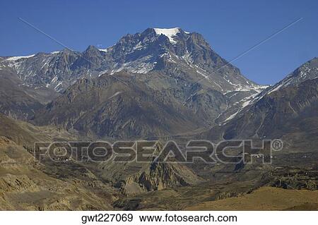 Panoramic view of mountains, Annapurna Range, Himalayas, Nepal View Large Photo Image Stock Photo - Panoramic view of mountains, Annapurna Range, Himalayas, Nepal. Fotosearch
