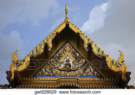 High section view of a temple, Ko Ratanakosin, Thailand View Large Photo Image Stock Photo - High section view of a temple, Ko Ratanakosin, Thailand. Fotosearch