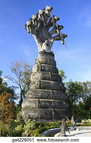 Low angle view of a statue of Buddha in a park, Nong Khai, Thailand View Large Photo Image Stock Image - Low angle view of a statue of Buddha in a park, Nong Khai, Thailand. Fotosearch