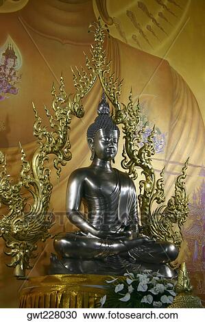 Statue of Buddha in a temple, Chiang Khong, Thailand View Large Photo Image Stock Image - Statue of Buddha in a temple, Chiang Khong, Thailand. Fotosearch