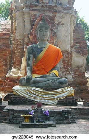 Statue of Buddha in a temple, Sukhothai, Thailand View Large Photo Image Stock Photography - Statue of Buddha in a temple, Sukhothai, Thailand. Fotosearch