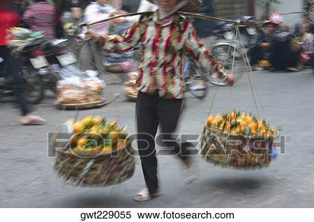 Woman selling fruits, Hanoi, Vietnam View Large Photo Image Stock Photography - Woman selling fruits, Hanoi, Vietnam. Fotosearch