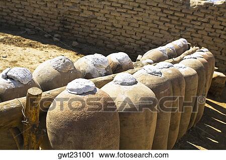 Airtight winemaking jars in a row, Ica, Ica Region, Peru View Large Photo Image Stock Image - Airtight winemaking jars in a row, Ica, Ica Region, Peru. Fotosearch
