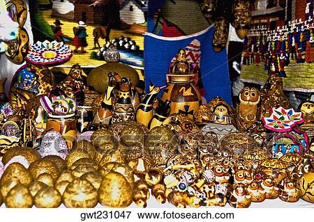 Close-up of craft products at a store, Arequipa, Peru View Large Photo Image Stock Photo - Close-up of craft products at a store, Arequipa, Peru. Fotosearch