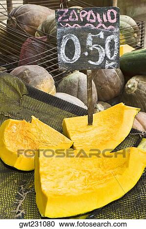 Close-up of pumpkins at a market stall, Ica, Ica Region, Peru View Large Photo Image Stock Image - Close-up of pumpkins at a market stall, Ica, Ica Region, Peru. Fotosearch
