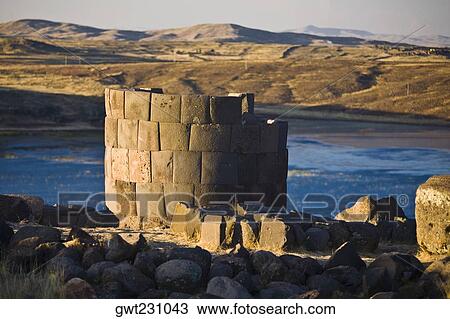 Close-up of the old ruins, Sillustani, Lake Titicaca, Puno, Peru View Large Photo Image Stock Image - Close-up of the old ruins, Sillustani, Lake Titicaca, Puno, Peru. Fotosearch
