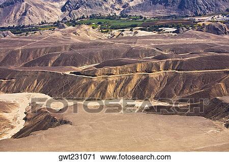 High angle view of a river, Tierras Blancas River, Nazca, Peru View Large Photo Image Stock Image - High angle view of a river, Tierras Blancas River, Nazca, Peru. Fotosearch