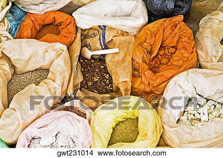 High angle view of assorted spices at a spice stall, Pisaq, Cuzco, Peru View Large Photo Image Picture - High angle view of assorted spices at a spice stall, Pisaq, Cuzco, Peru. Fotosearch