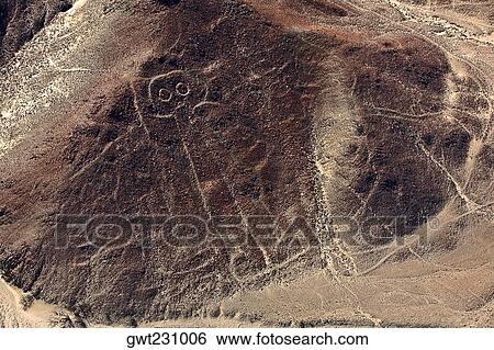 High angle view of Nazca lines, Nazca, Peru View Large Photo Image Stock Photograph - High angle view of Nazca lines, Nazca, Peru. Fotosearch
