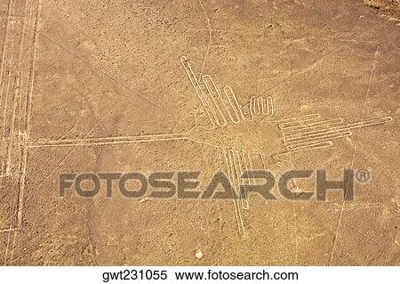 High angle view of Nazca lines, Nazca, Peru View Large Photo Image Stock Photography - High angle view of Nazca lines, Nazca, Peru. Fotosearch