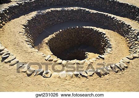 High angle view of the old ruins, Acueductos Pre Incas, Nazca, Peru View Large Photo Image Stock Photograph - High angle view of the old ruins, Acueductos Pre Incas, Nazca, Peru. Fotosearch