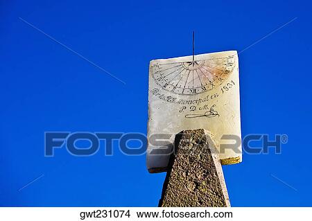 Low angle view of a sundial, Chicuito, Puno, Peru View Large Photo Image Picture - Low angle view of a sundial, Chicuito, Puno, Peru. Fotosearch