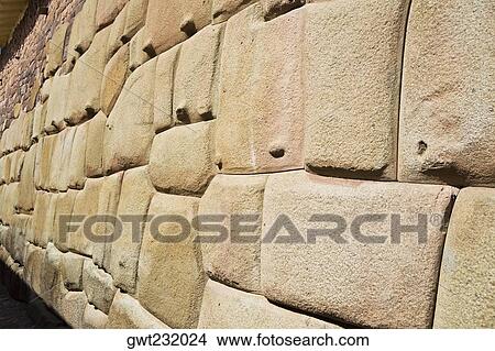 Close-up of a stone wall, Cuzco, Peru View Large Photo Image Picture - Close-up of a stone wall, Cuzco, Peru. Fotosearch