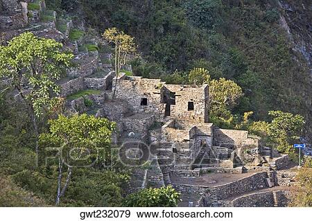 High angle view of the old ruins, Choquequirao, Peru View Large Photo Image Stock Photo - High angle view of the old ruins, Choquequirao, Peru. Fotosearch
