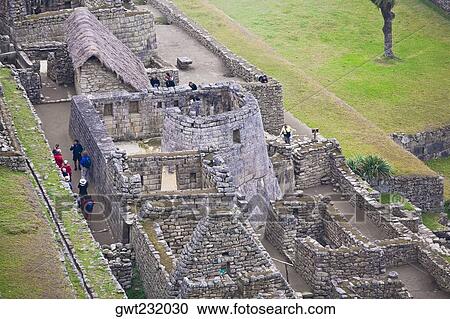 High angle view of the ruins of a temple, Temple of The Sun, Machu Picchu, Urubamba Valley, Cuzco, Peru View Large Photo Image Stock Image - High angle view of the ruins of a temple, Temple of The Sun, Machu Picchu, Urubamba Valley, Cuzco, Peru. Fotosearch