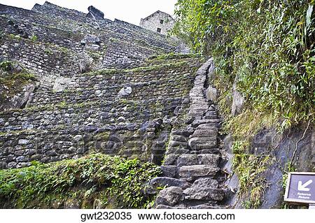Low angle view of ruined steps, Aguas Calientes, Mt Huayna Picchu, Machu Picchu, Cusco Region, Peru View Large Photo Image Stock Photography - Low angle view of ruined steps, Aguas Calientes, Mt Huayna Picchu, Machu Picchu, Cusco Region, Peru. Fotosearch