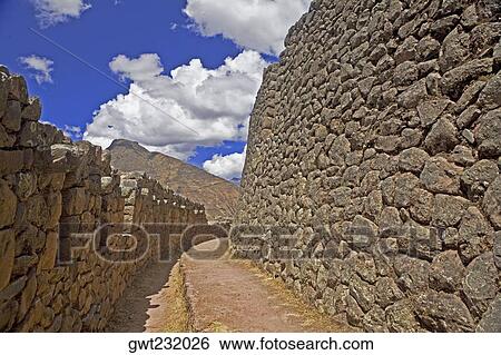 Old ruins of a stone wall, Pisaq, Cuzco, Peru View Large Photo Image Stock Photograph - Old ruins of a stone wall, Pisaq, Cuzco, Peru. Fotosearch