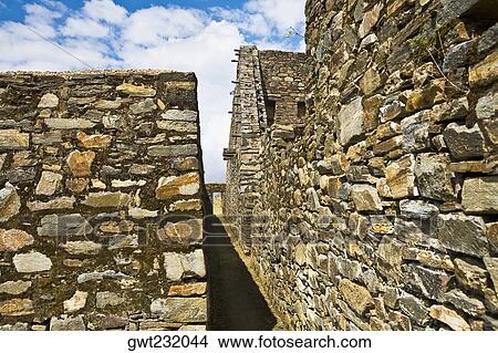 Picture - Old ruins of buildings, Choquequirao, Inca, Cusco Region, Peru. Fotosearch