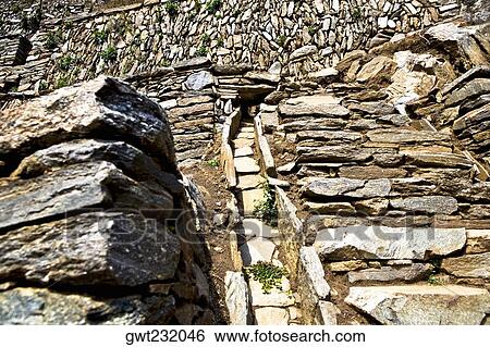 Stones in a rocky canal, Choquequirao, Inca, Cusco Region, Peru View Large Photo Image Stock Photograph - Stones in a rocky canal, Choquequirao, Inca, Cusco Region, Peru. Fotosearch