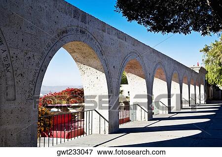 Arches in a wall, Mirador De Yanahuara, Yanahuara, Arequipa, Peru View Large Photo Image Stock Photo - Arches in a wall, Mirador De Yanahuara, Yanahuara, Arequipa, Peru. Fotosearch
