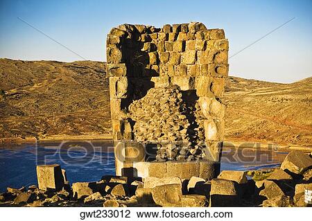 Close-up of the old ruins, Sillustani, Lake Titicaca, Puno, Peru View Large Photo Image Stock Image - Close-up of the old ruins, Sillustani, Lake Titicaca, Puno, Peru. Fotosearch