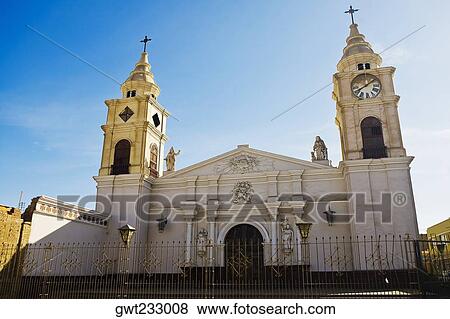 Facade of a church, Ica, Ica Region, Peru View Large Photo Image Stock Photo - Facade of a church, Ica, Ica Region, Peru. Fotosearch