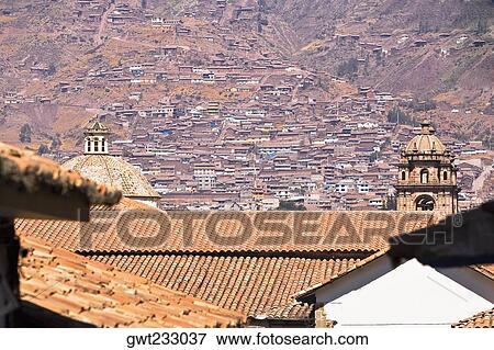 High section view of bell towers in a city, San Blas, Cuzco, Peru View Large Photo Image Stock Photo - High section view of bell towers in a city, San Blas, Cuzco, Peru. Fotosearch